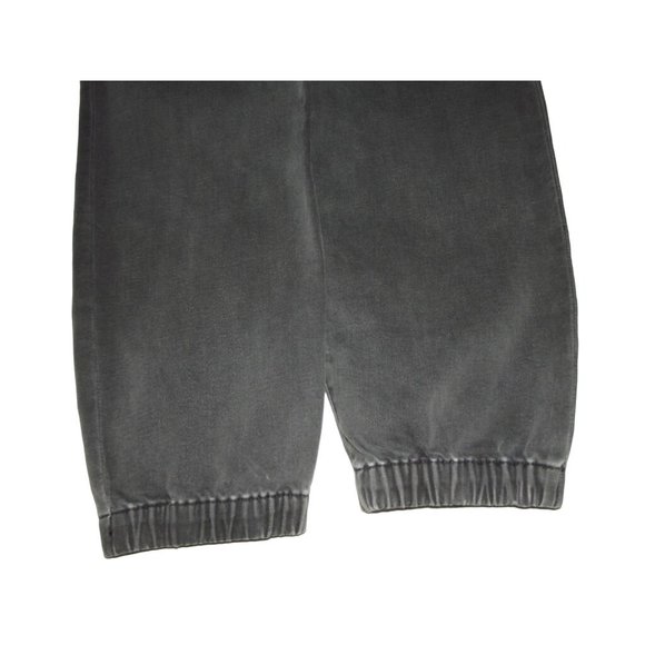 Express Jogger Size 6 Super High Rise Knit Denim Pants Black/Gray Elastic Waist - Picture 8 of 12